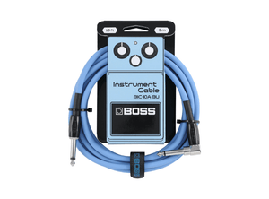 BOSS BIC-10A-BU | Cabo para Instrumento P10 x P10 em L de 3 Metros na Cor Azul
