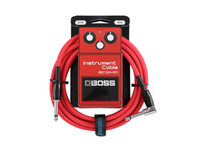 BOSS BIC-10A-RD | Cabo para Instrumento P10 x P10 em L de 3 Metros na Cor Vermelho