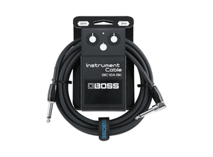 BOSS BIC-10A-BK | Cabo para Instrumento P10 x P10 em L de 3 Metros na Cor Preta