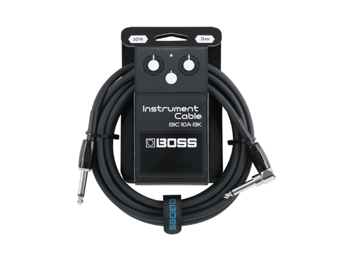 BOSS BIC-10A-BK | Cabo para Instrumento P10 x P10 em L de 3 Metros na Cor Preta