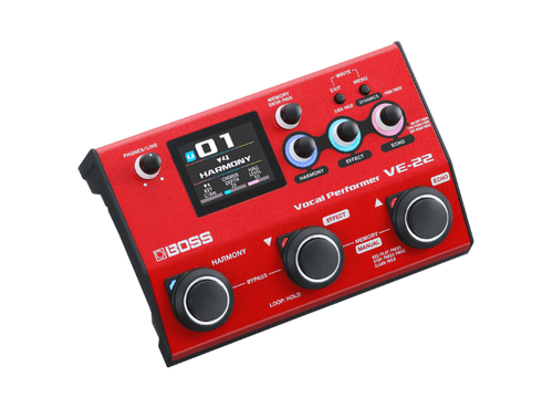BOSS VE-22 | Processador Multiefeitos para Voz e Preamp de Microfone Profissional