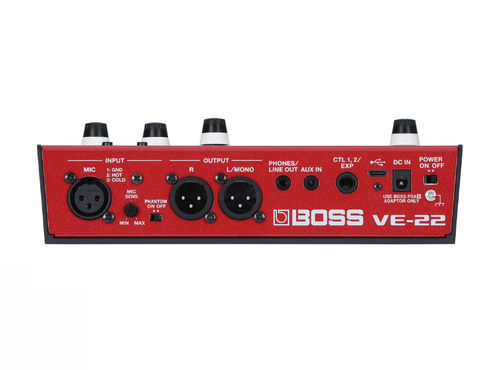 BOSS VE-22 | Processador Multiefeitos para Voz e Preamp de Microfone Profissional