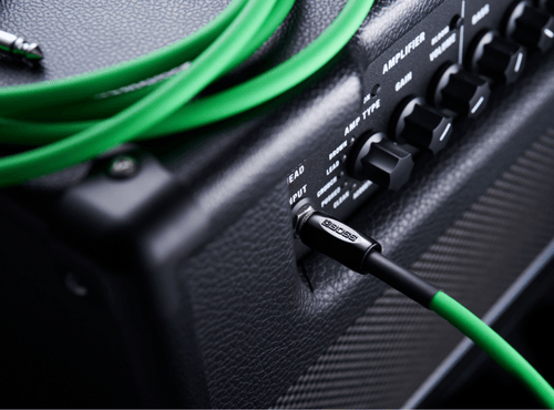 BOSS BIC-10A-GN | Cabo para Instrumento P10 x P10 em L de 3 Metros na Cor Verde