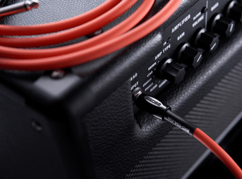 BOSS BIC-10A-OR | Cabo para Instrumento P10 x P10 em L de 3 Metros na Cor Laranja