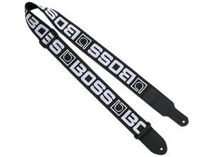 BOSS BSM-20-BW | Correia para Instrumento com Logo da BOSS do Tipo Monograma