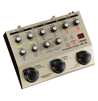 BOSS VE-8 | Processador Vocal e Preamp de Violão Acoustic Singer